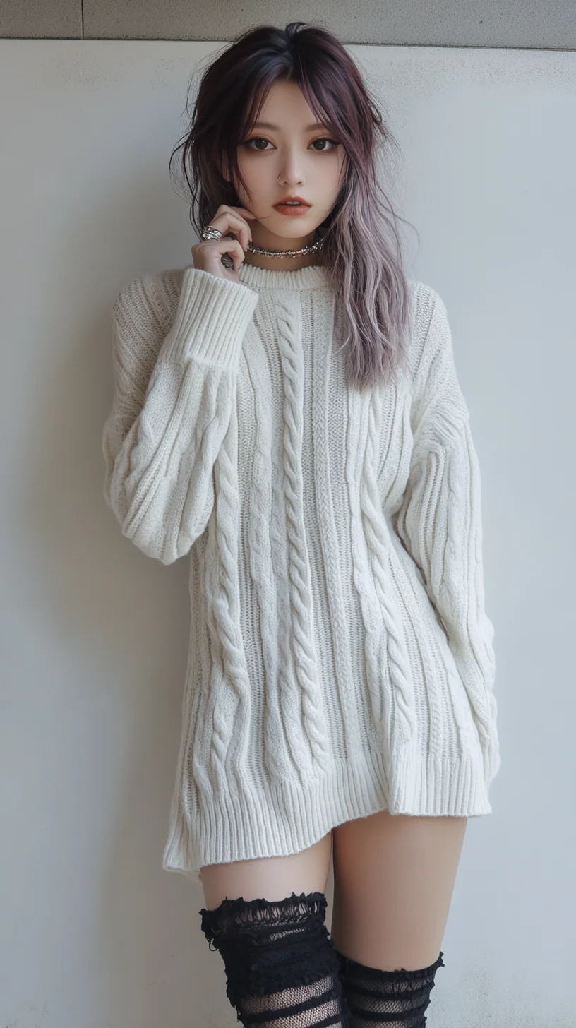 Cozy Chic: Mastering the Oversized Cable Knit Sweater Look