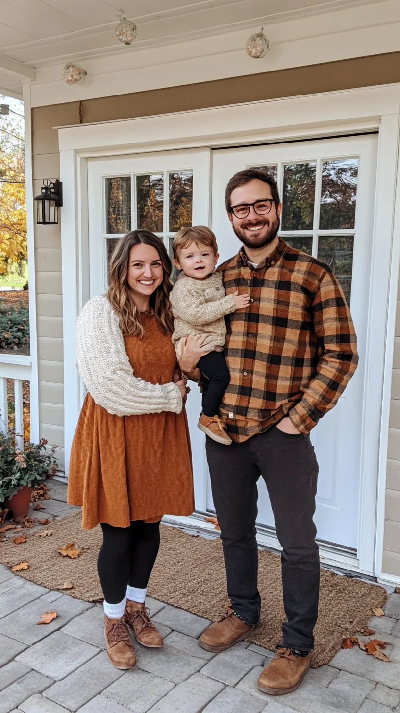 Cozy Family Style: Embrace Autumn in Knit Sweaters and Earthy Tones