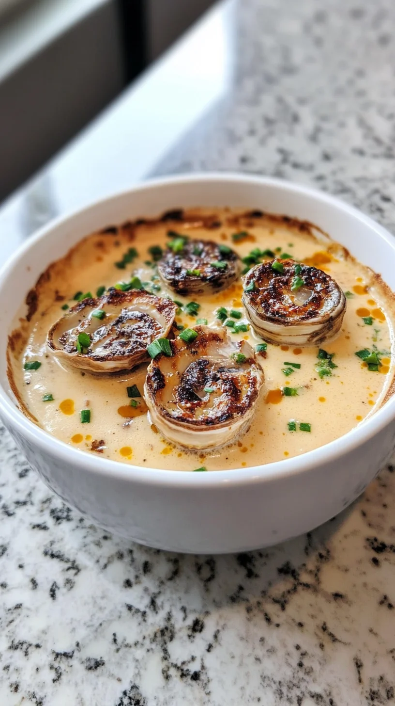 Creamy Grilled Onion Soup: A Gourmet Delight in Every Spoonful!