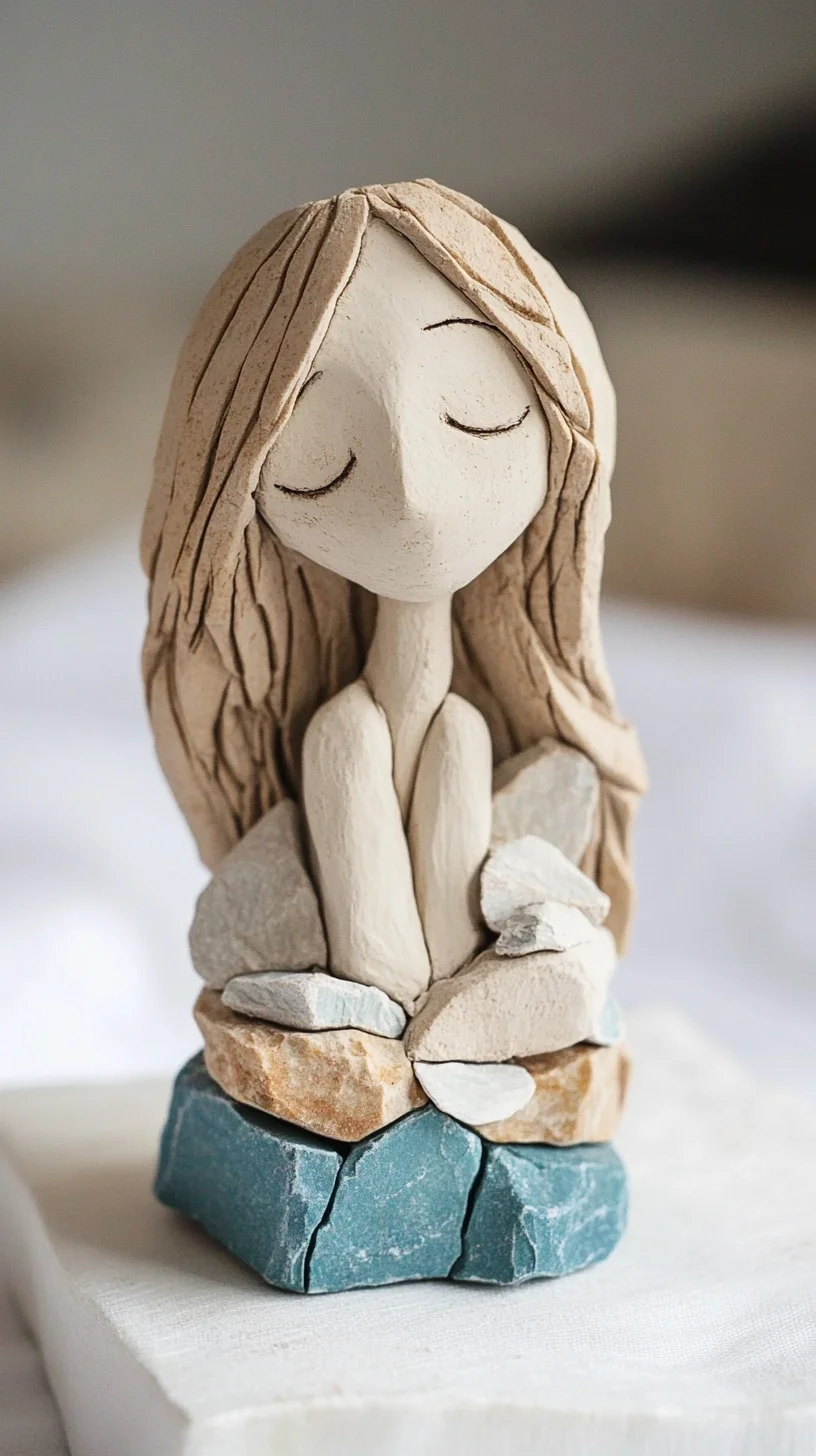 Create a Cozy Clay Statue: Sculpt Your Own Serene Figure!