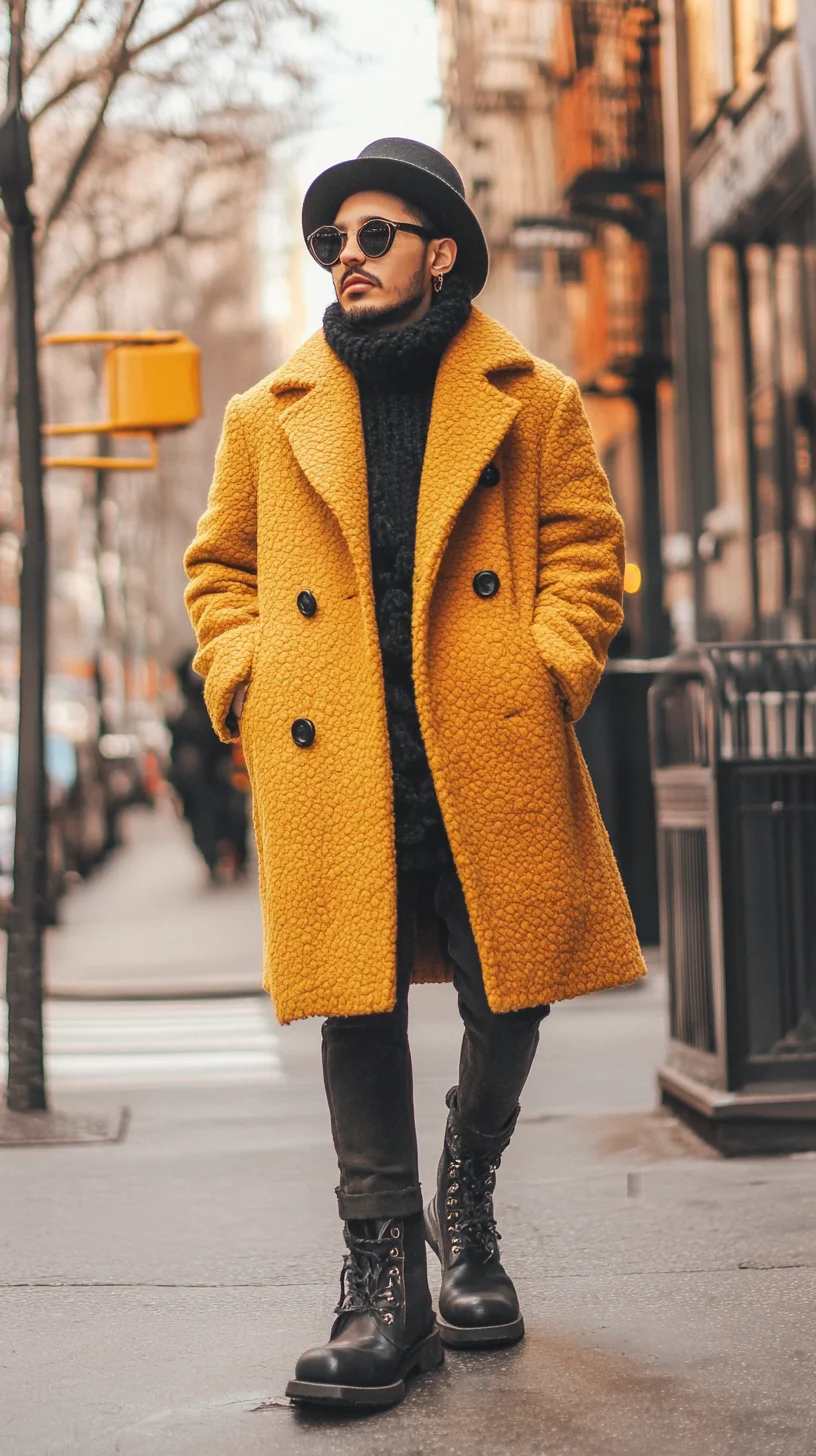 Dapper & Bold: Elevate Your Winter Style with a Vibrant Yellow Coat