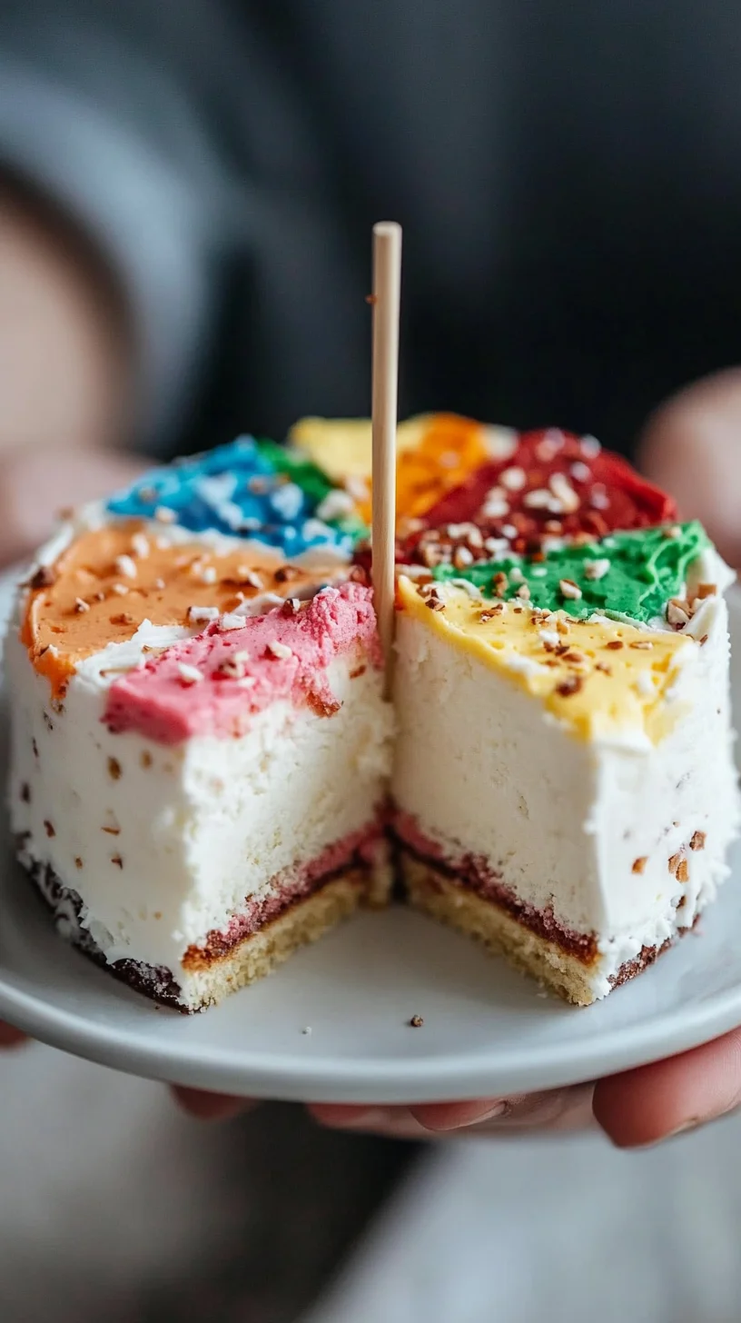 Delightful Rainbow Ice Cream Cake: A Colorful Treat for Any Occasion!