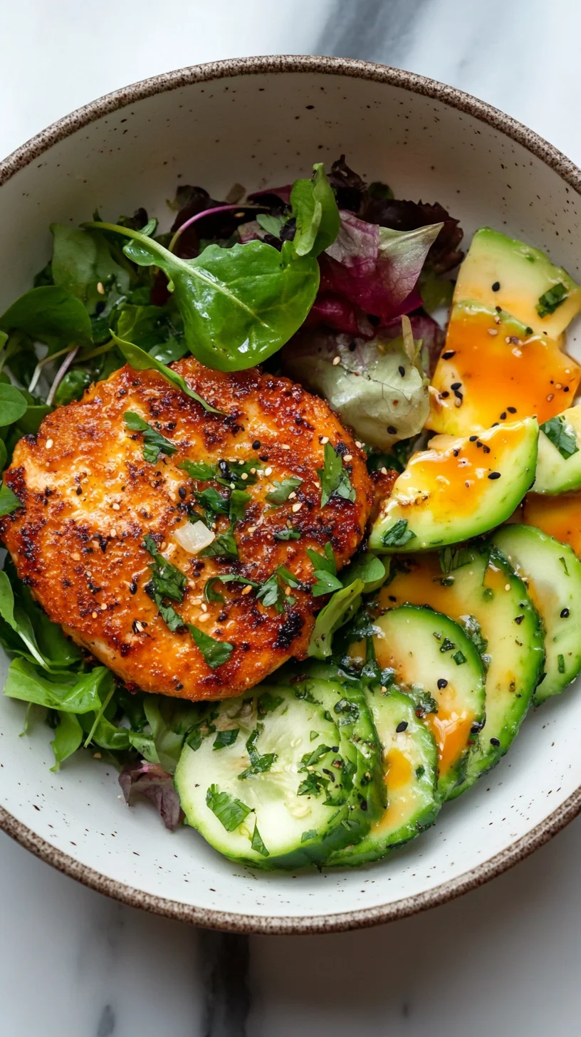 Delightfully Spiced Salmon Salad Bowl: Fresh, Flavorful, and Quick to Make!