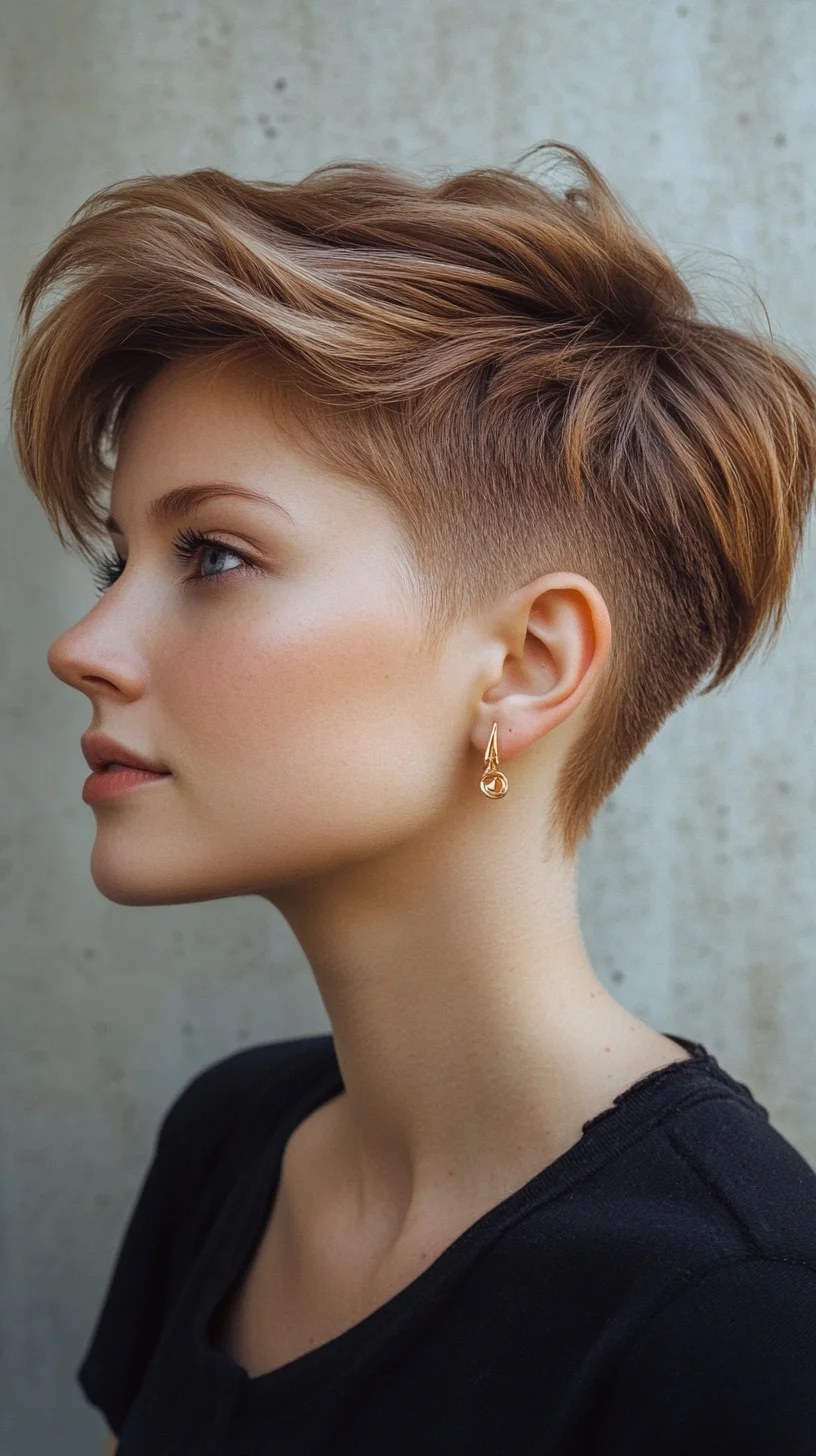 Edgy and Chic: The Versatile Short Undercut with Textured Layers