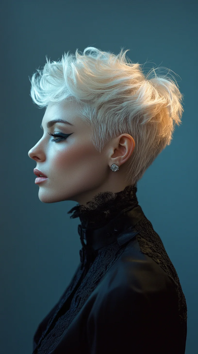 Edgy Chic: The Bold Textured Pixie Cut for a Modern Look