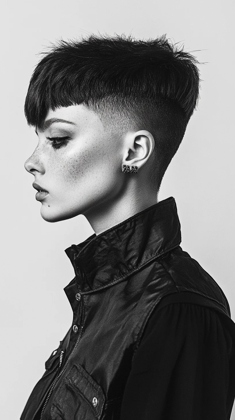 Edgy Chic: The Modern Pixie Cut with Bold Undercut