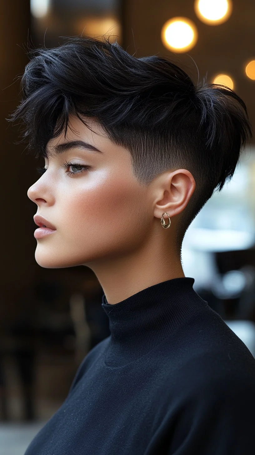 Edgy Elegance: The Chic Undercut with Textured Volume