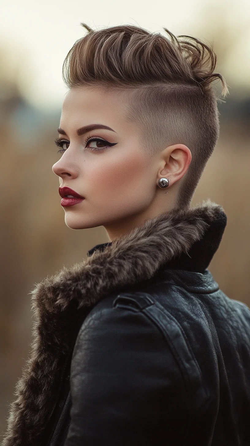 Edgy Elegance: The Chic Undercut with Textured Volume