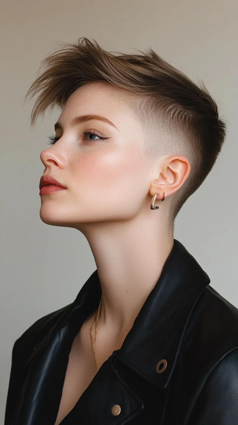 Edgy Elegance: The Perfect Pixie with a Bold Undercut