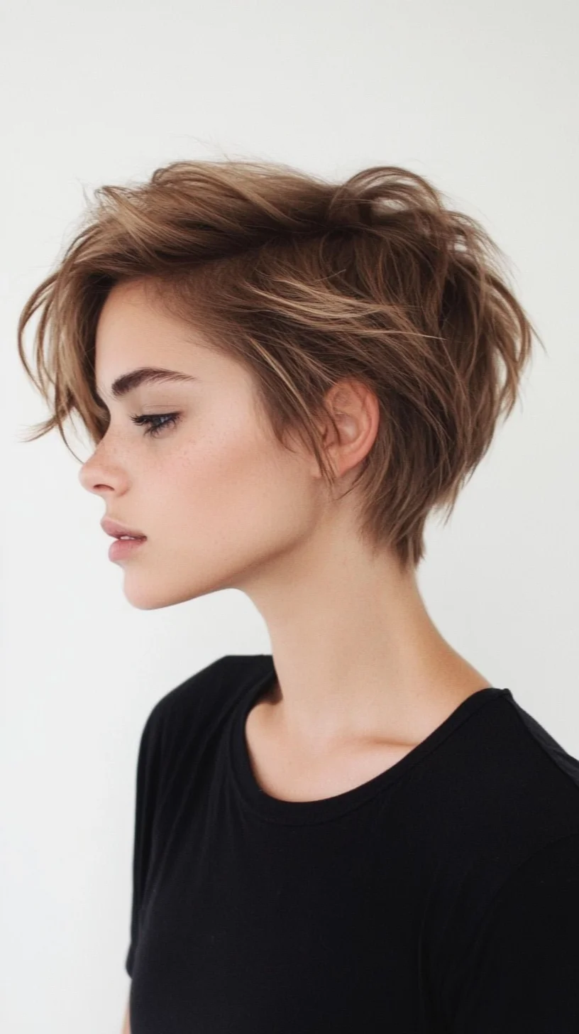 Edgy Elegance: The Textured Pixie Cut with Effortless Volume