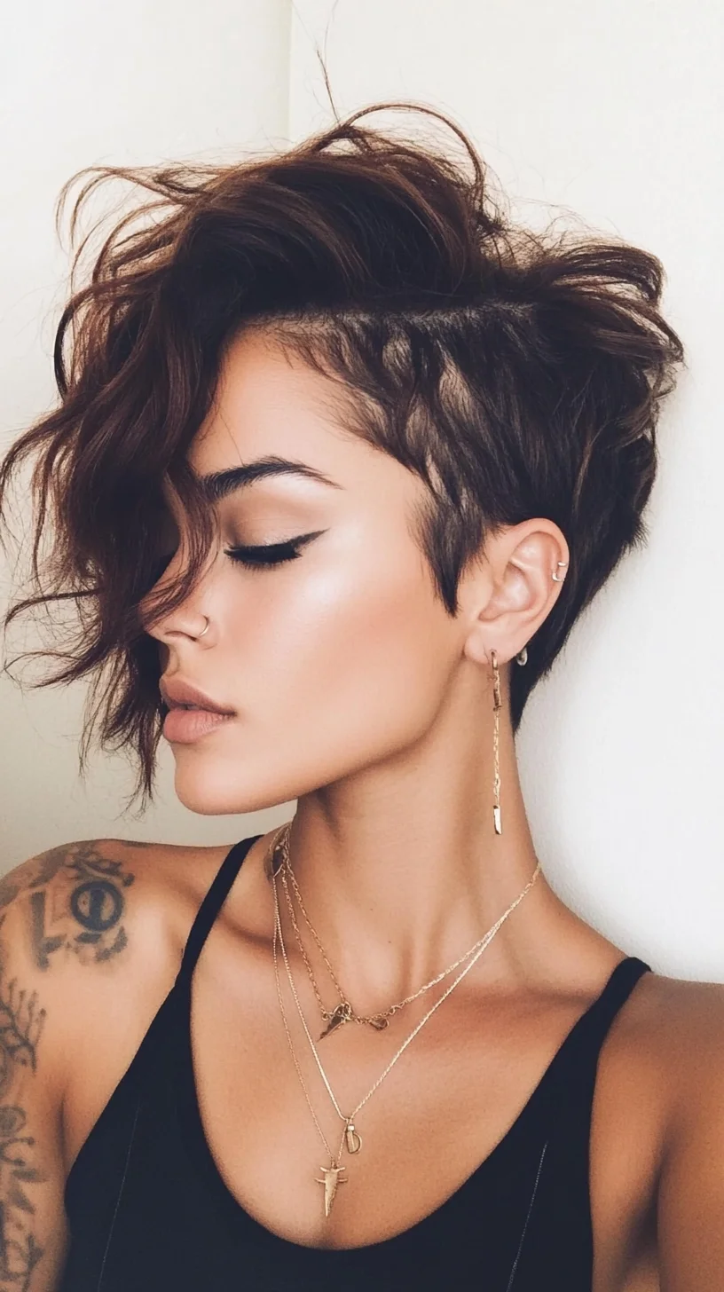 Edgy Elegance: The Textured Undercut Pixie