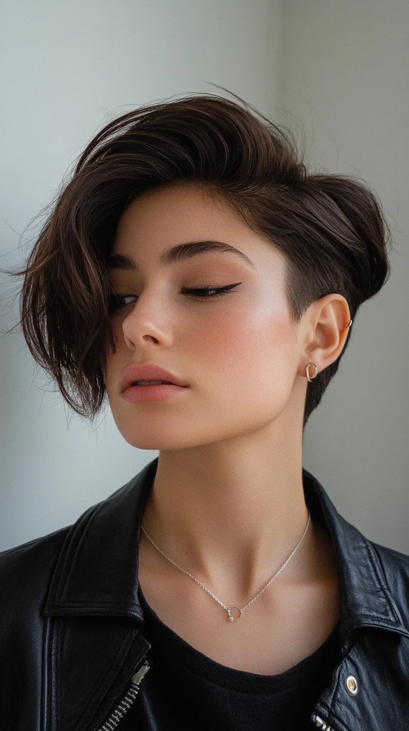 Edgy Elegance: The Textured Undercut with Soft Waves