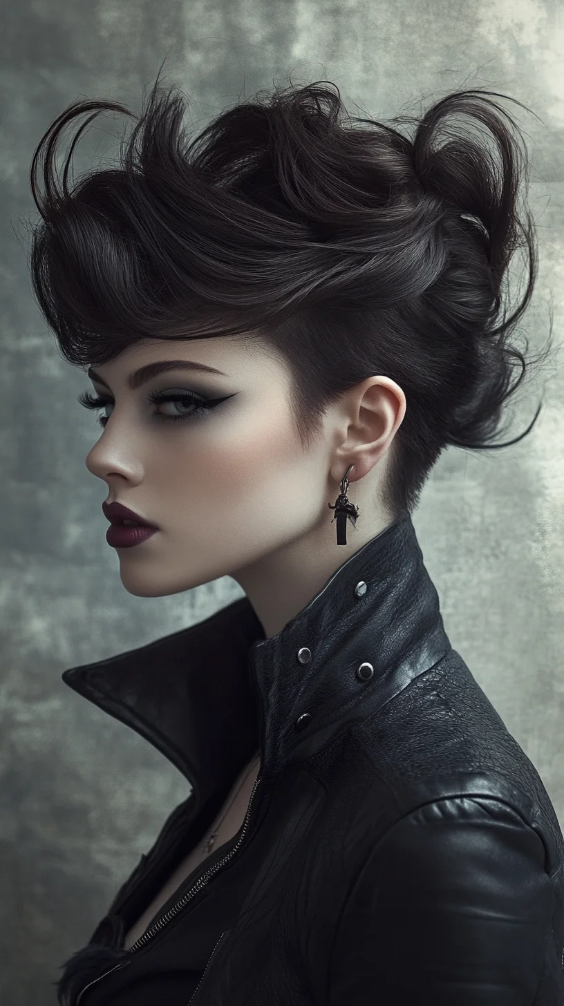 Edgy Elegance: The Voluminous Faux Hawk for a Fierce Look