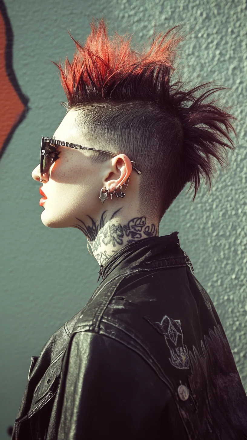 Edgy Faux Hawk with Fiery Tips: The Ultimate Statement Style