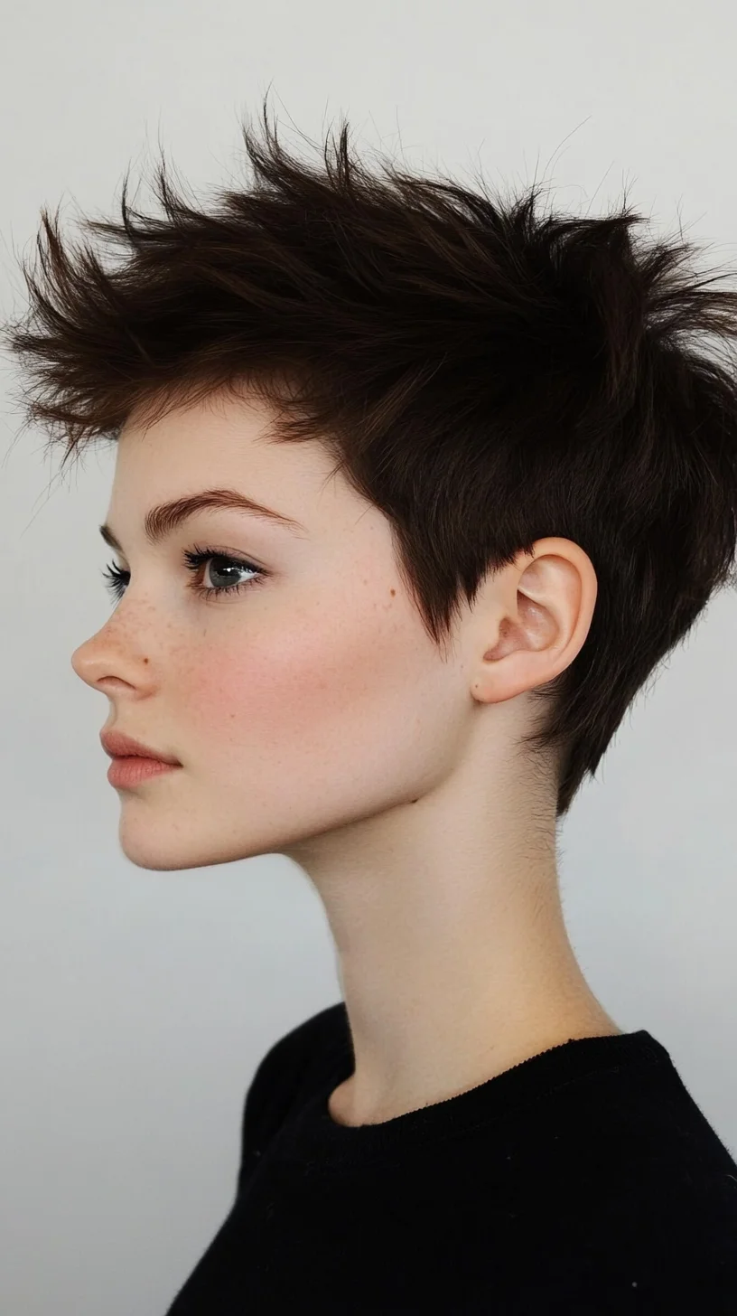 Edgy Pixie Cut: Embrace Your Boldness with Spiky Texture