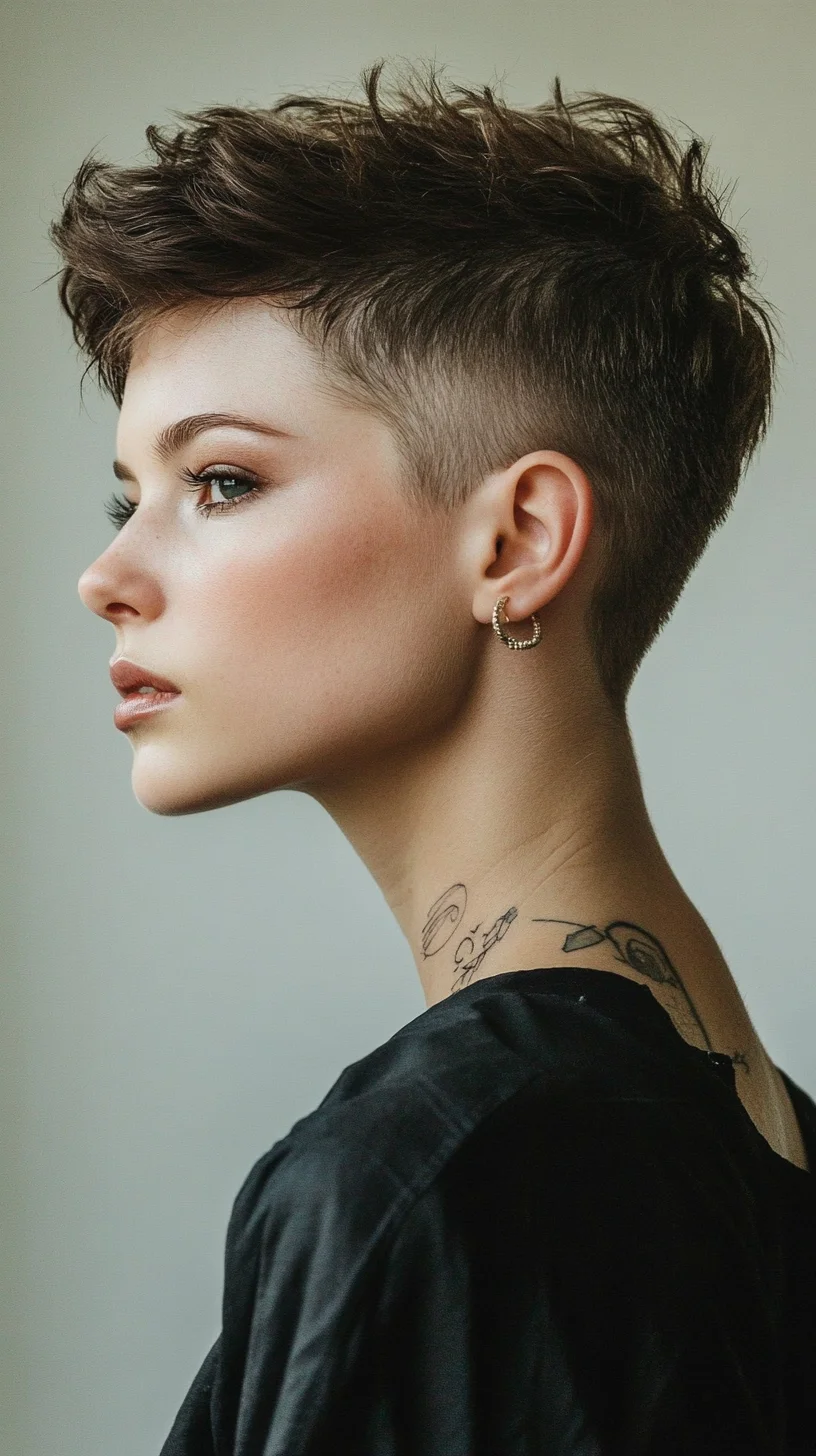 Edgy Short Haircut: Chic Layers and a Bold Undercut for Effortless Style