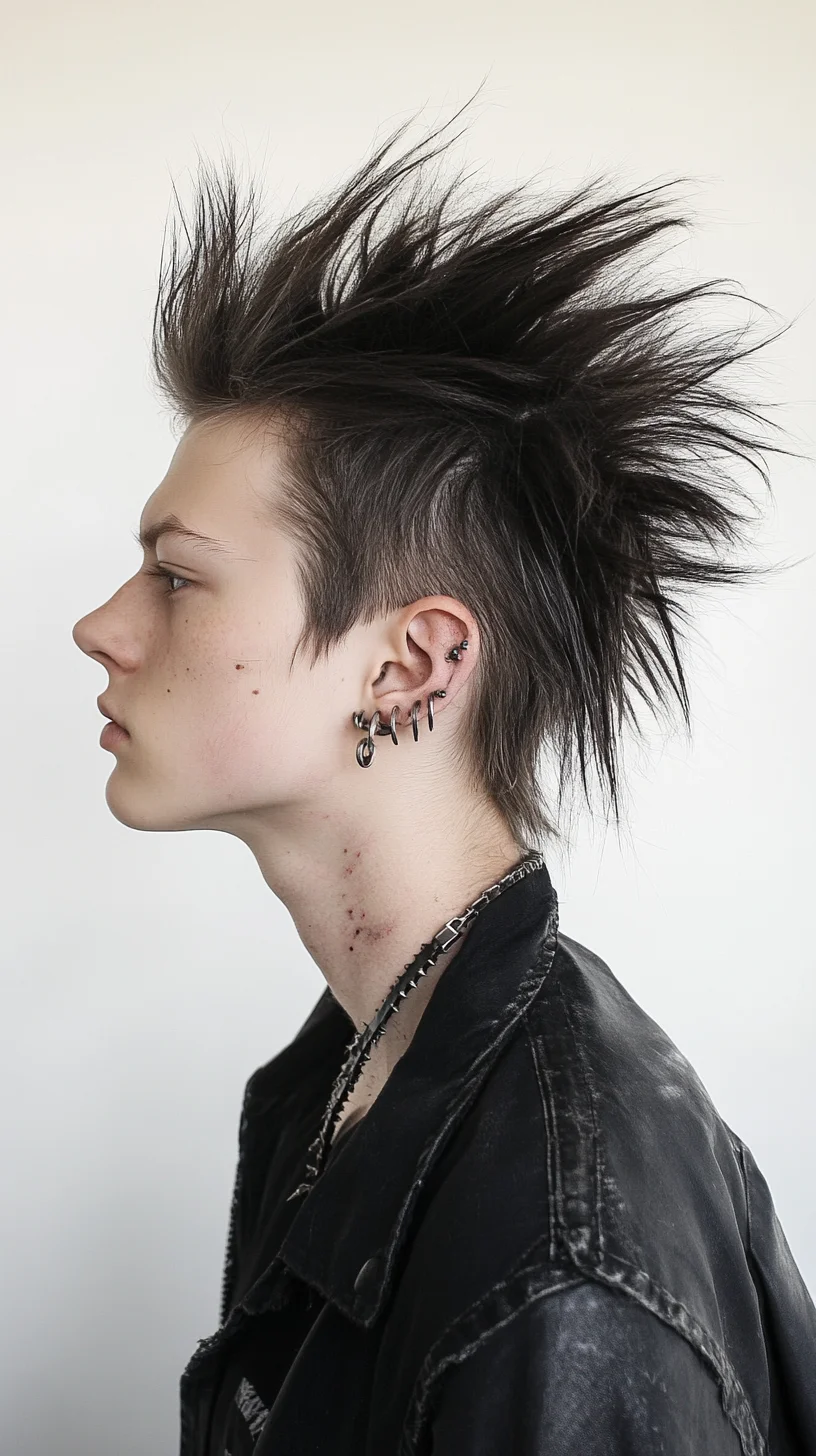 Edgy Spiky Mohawk: Bold and Daring Hairstyle for the Fearless