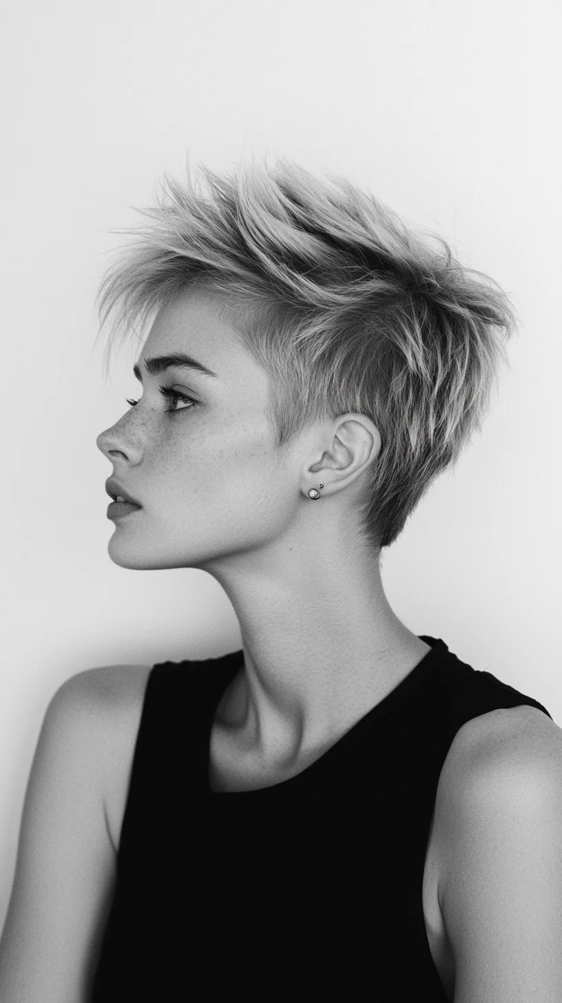 Edgy Textured Pixie: Bold, Chic, and Effortlessly Stylish