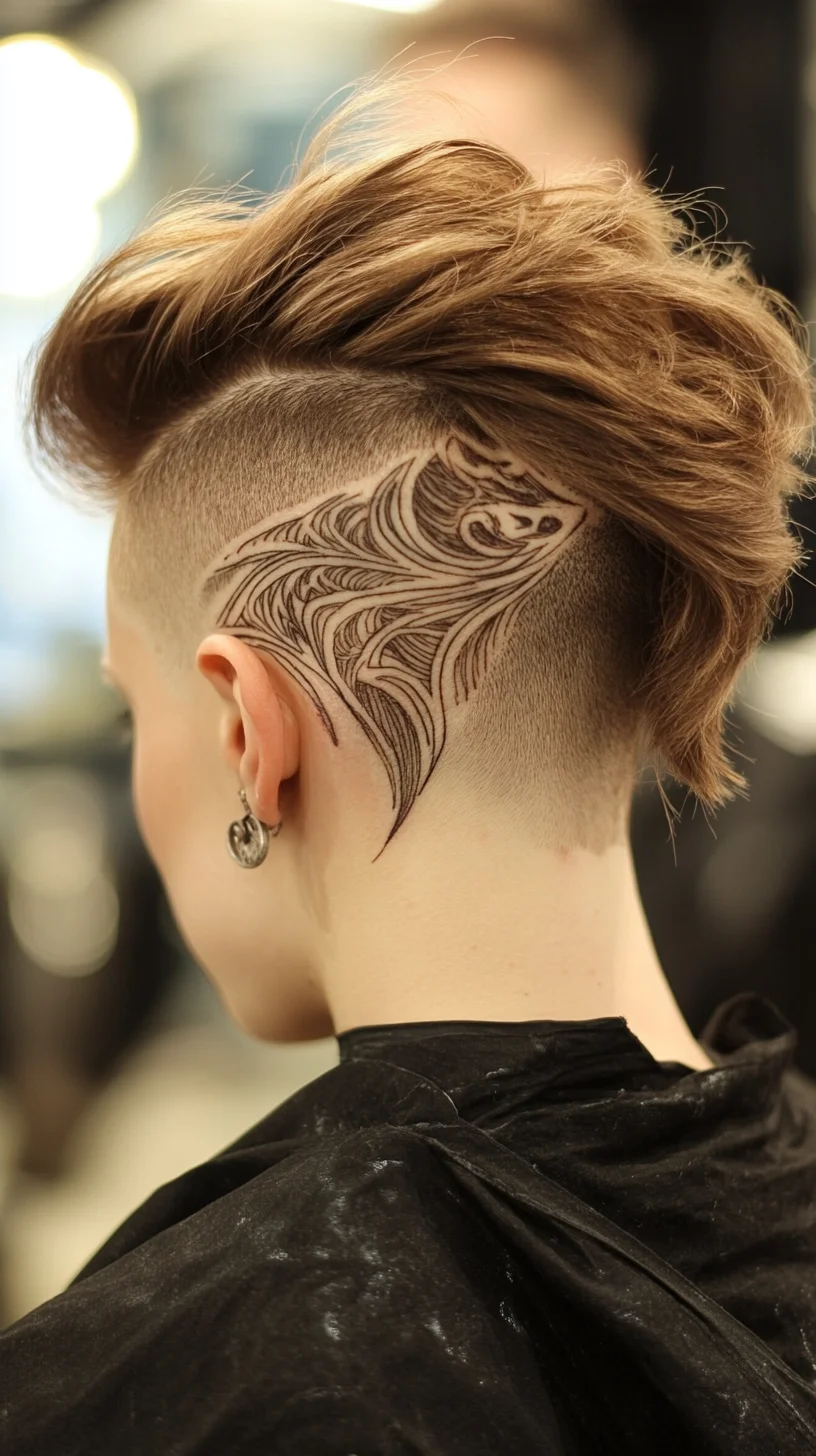 Edgy Undercut with Intricate Design for an Unforgettable Statement