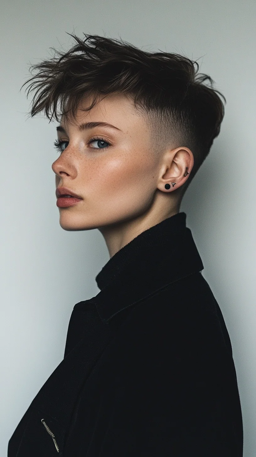 Edgy Undercut with Textured Layers: A Bold Choice for Modern Femininity