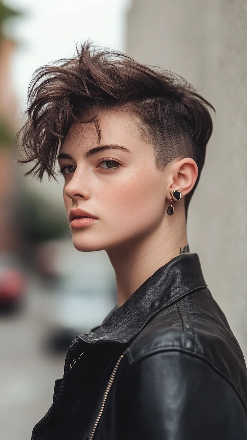 Edgy Undercut with Textured Waves: A Bold Statement for the Fearless