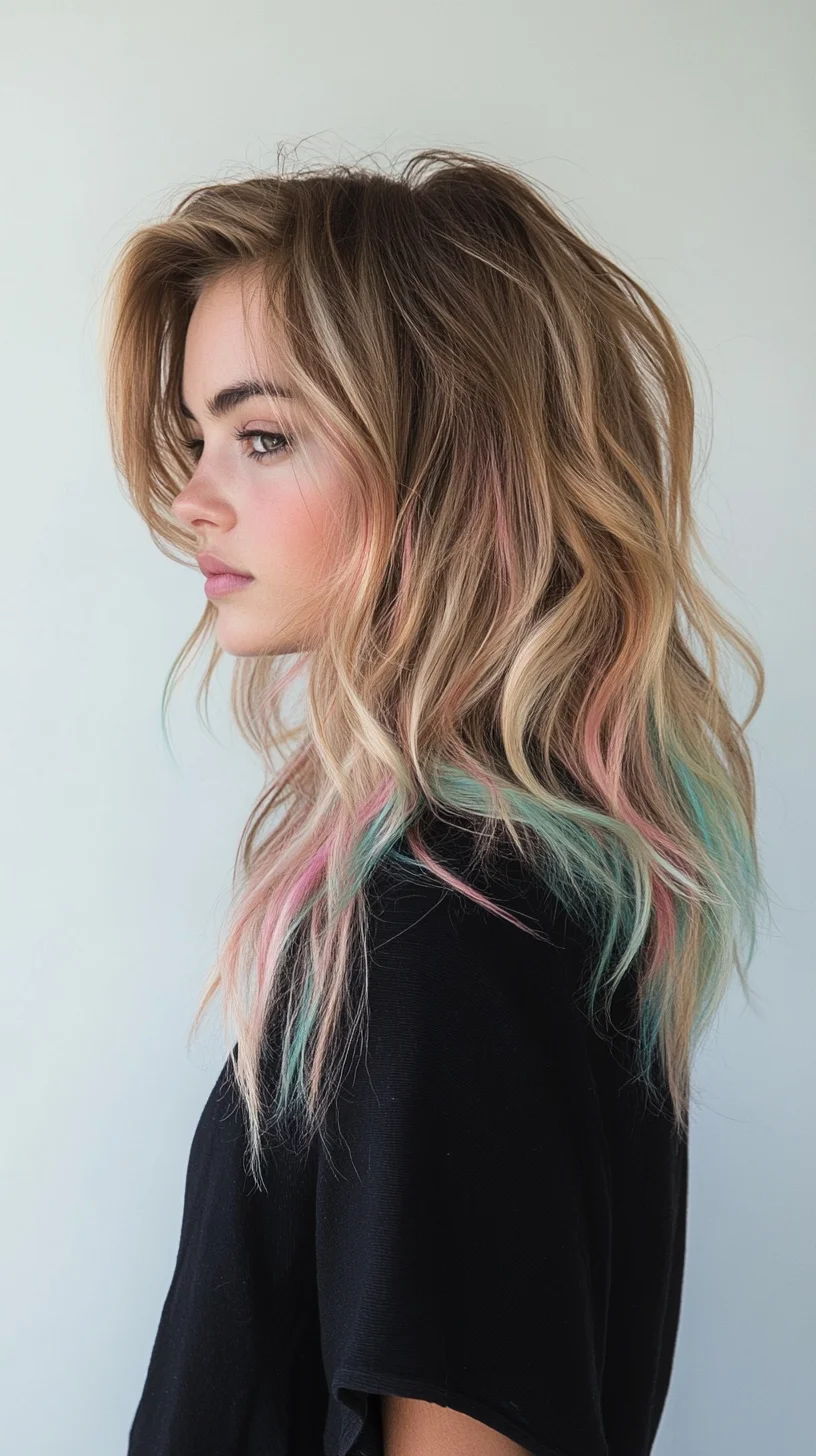 Effortless Beach Waves with a Pop of Color!