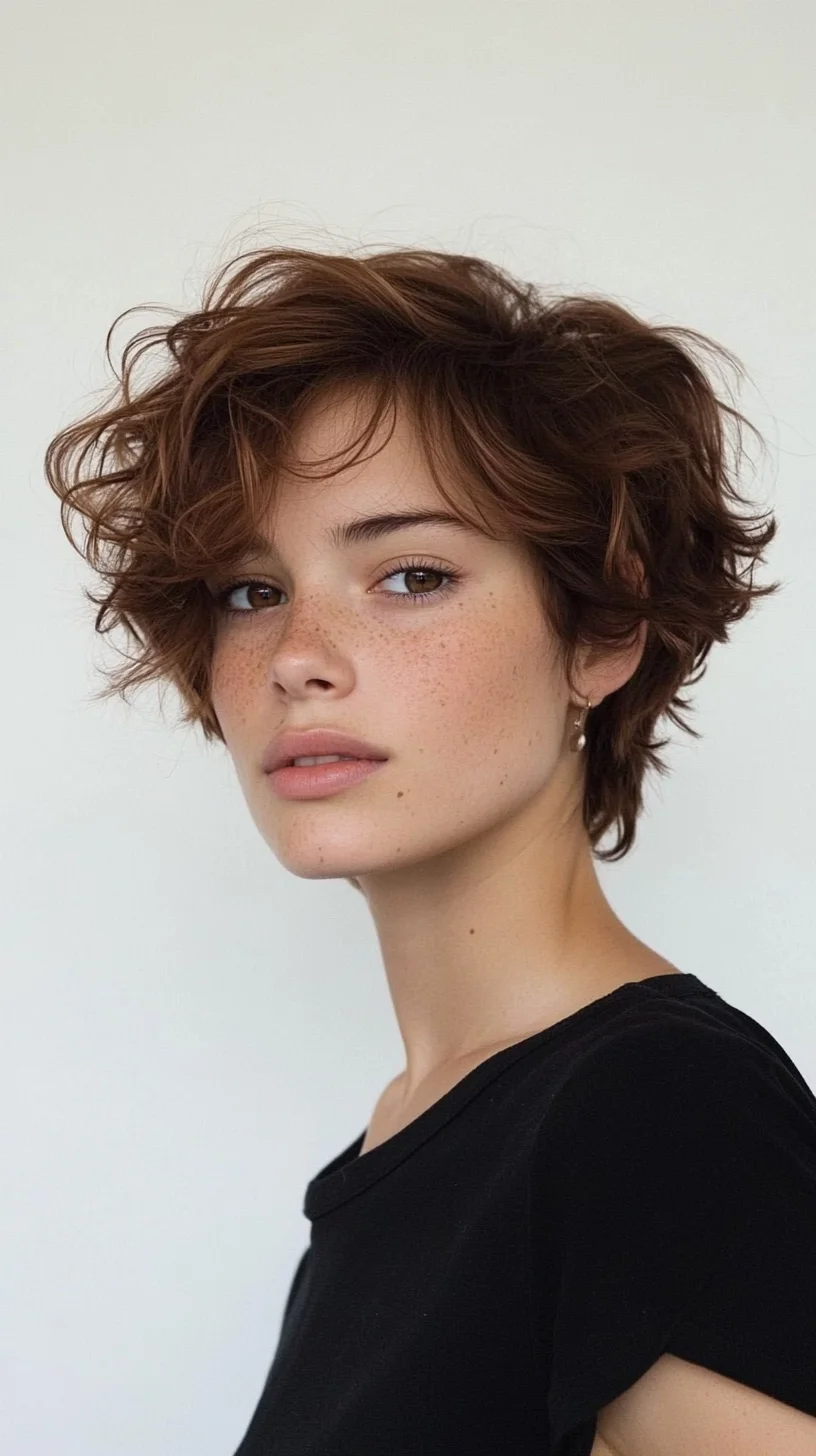 Effortless Charm: The Chic Curly Pixie for a Fresh Look