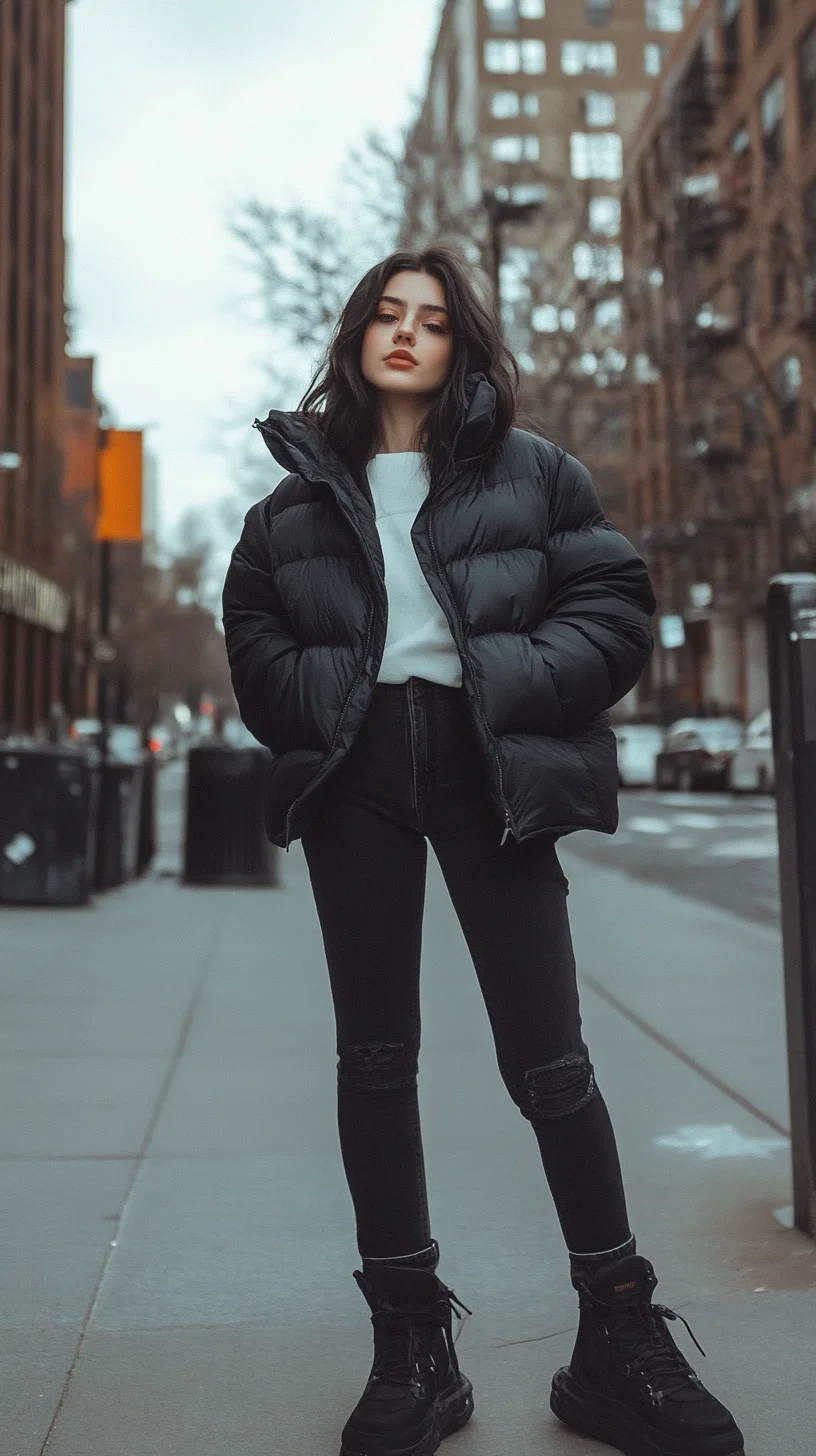 Effortless Chic: Mastering Street Style with a Cozy Puffer and Edgy Essentials