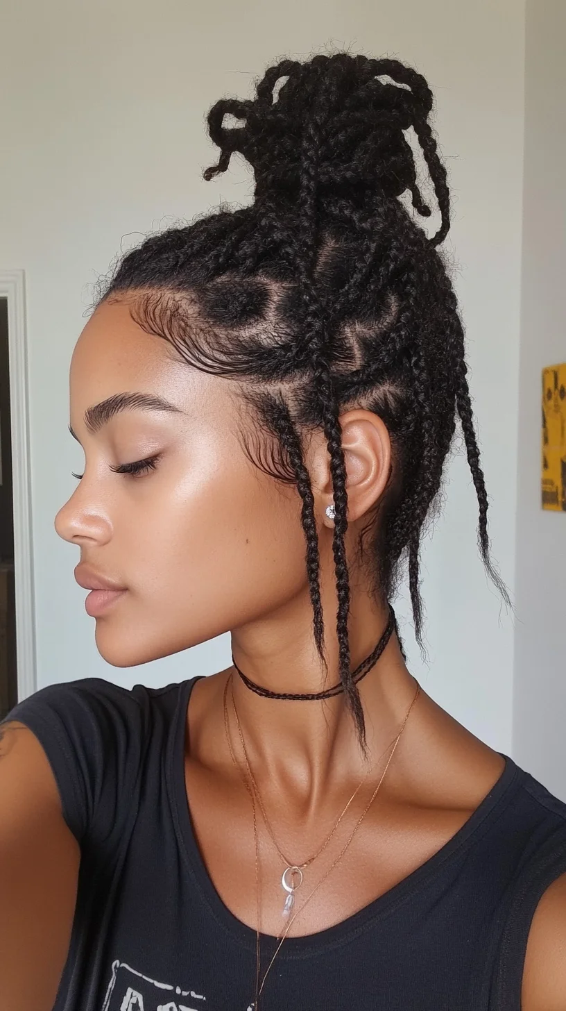 Effortless Chic: The Braided Bun with Face-Framing Tendrils