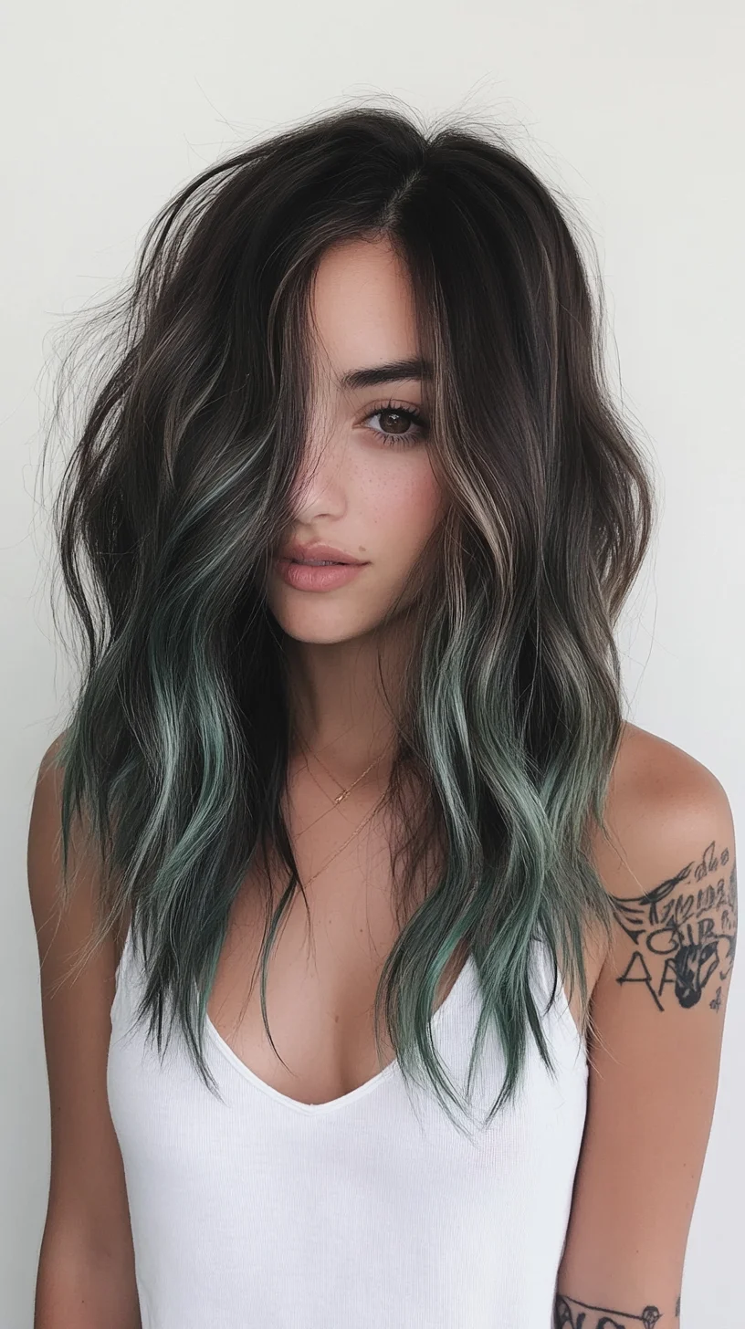 Effortless Chic: The Mermaid Wave with a Bold Aqua Twist