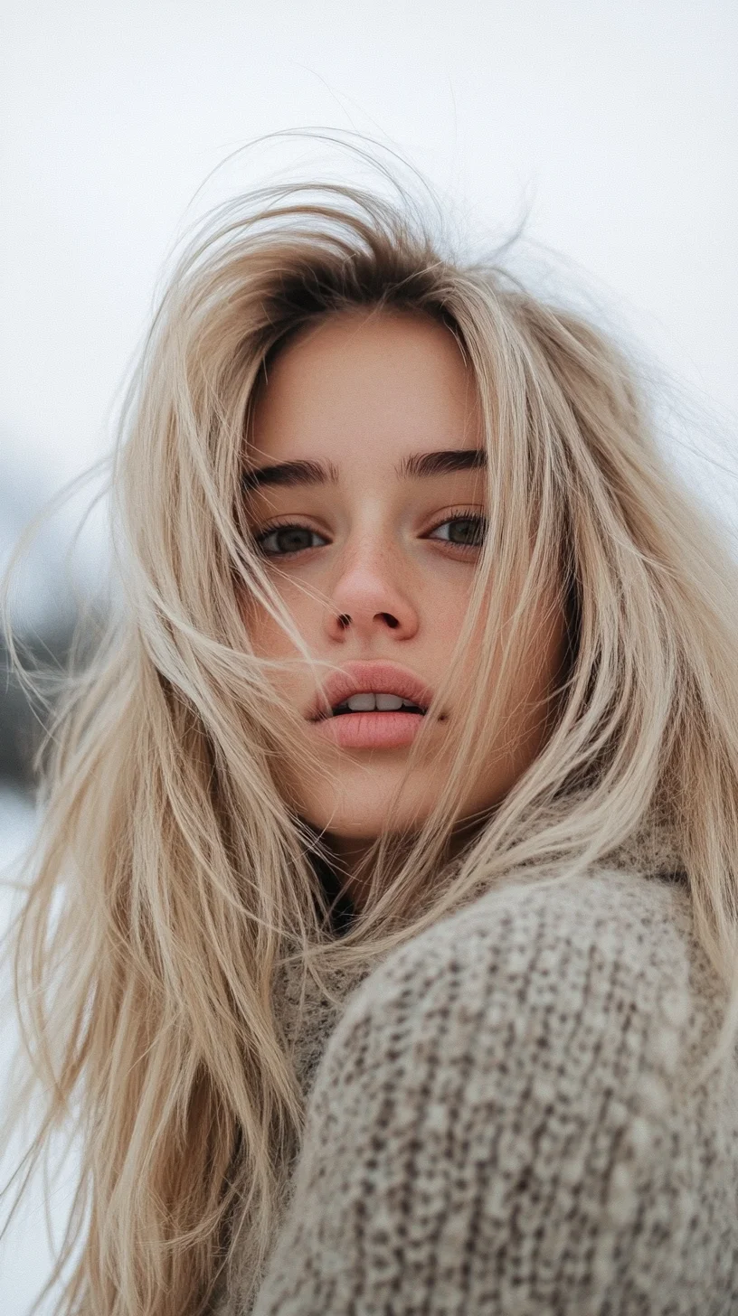 Effortless Chic: The Perfect Wind-Swept Blonde Mane