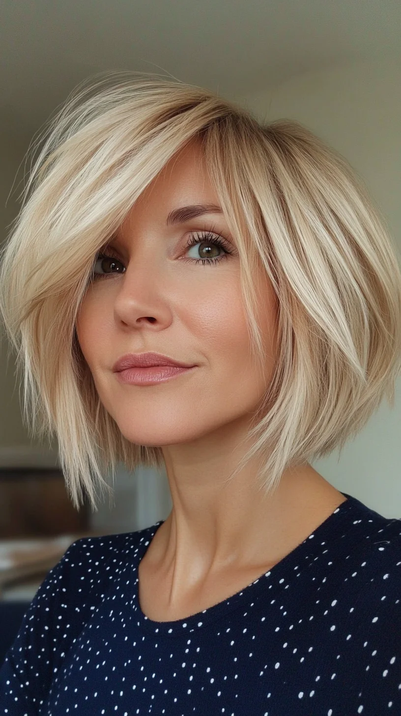 Effortless Chic: The Textured Blunt Bob for a Modern Look