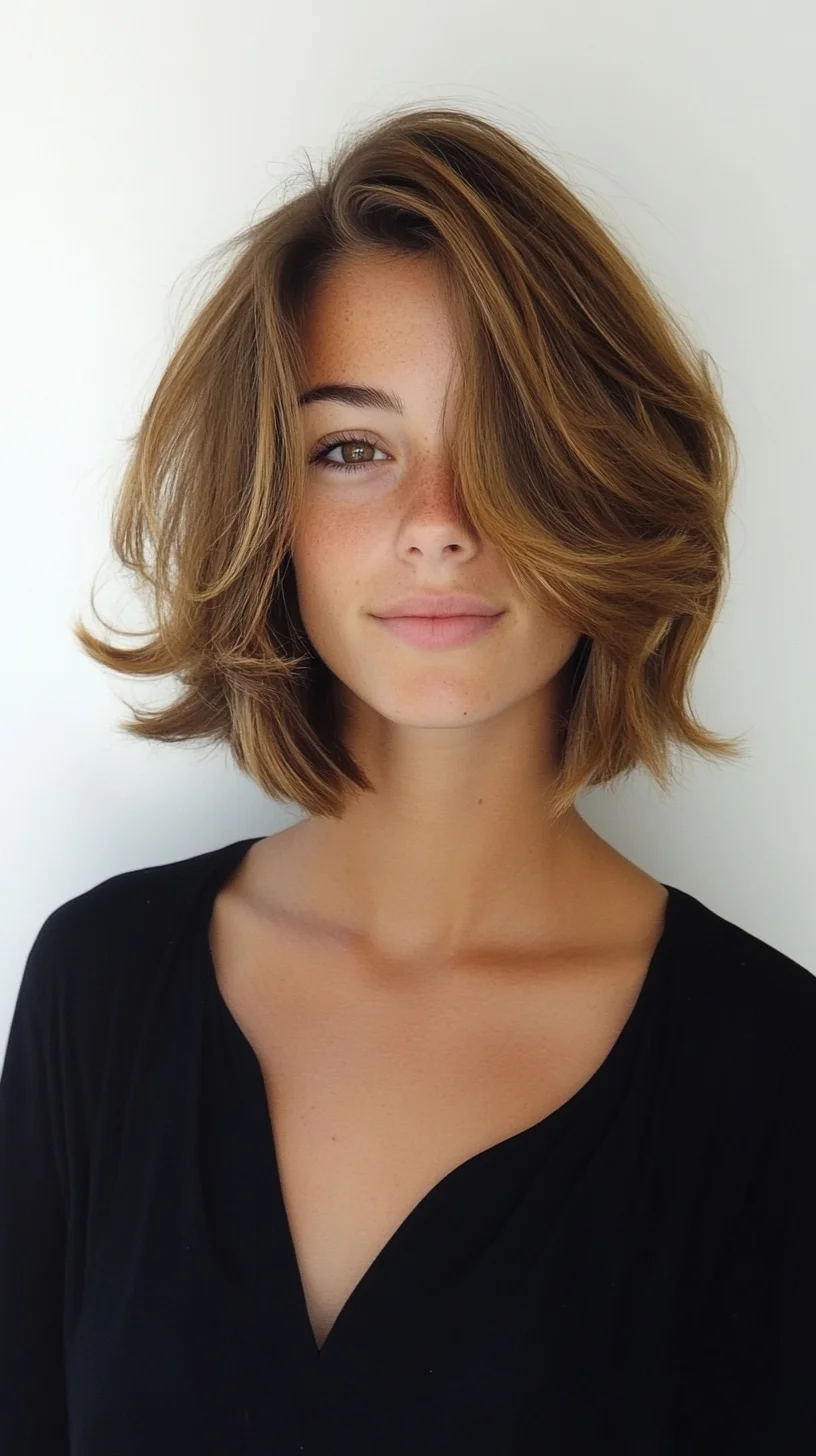 Effortless Chic: The Textured Bob with Soft Waves