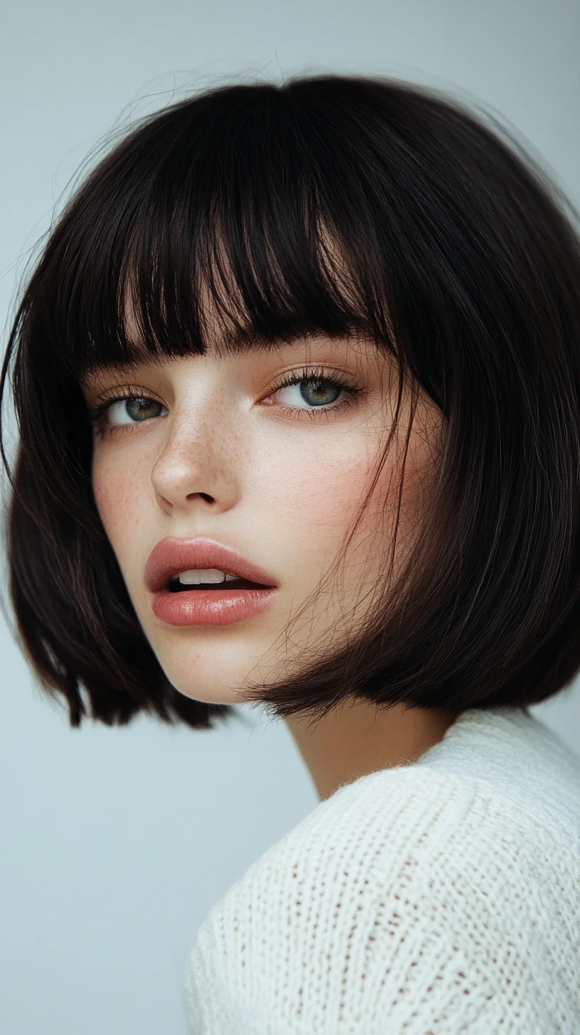 Effortless Elegance: The Chic Bob with Stylish Bangs