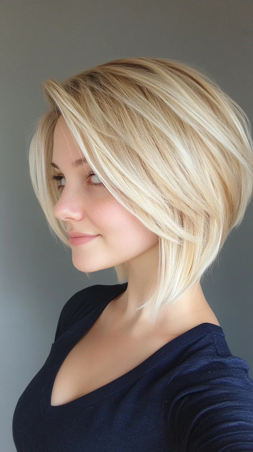 Effortless Elegance: The Modern Blunt Bob with Layered Dimension