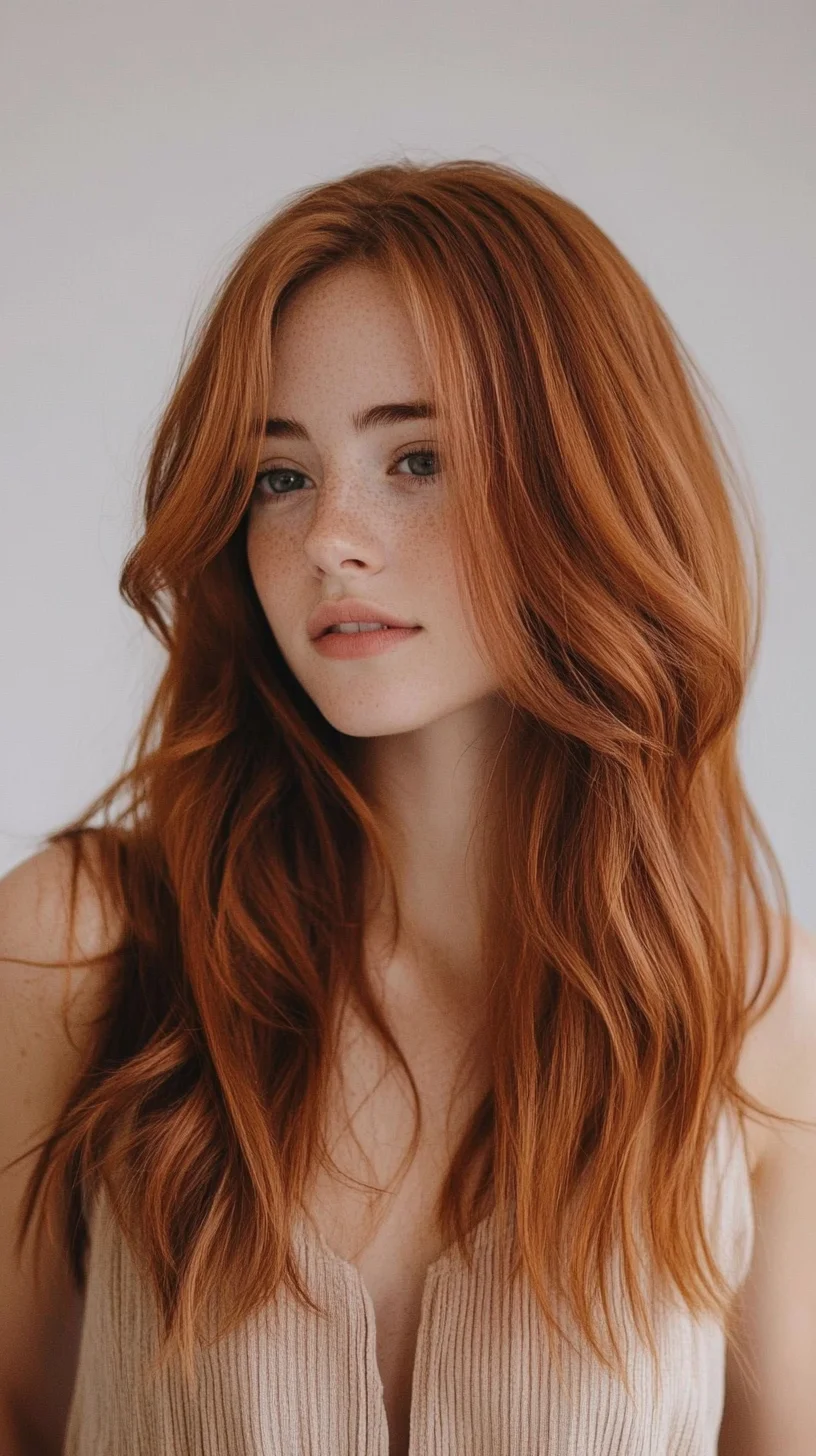 Effortless Elegance: The Perfect Wavy Red Mane