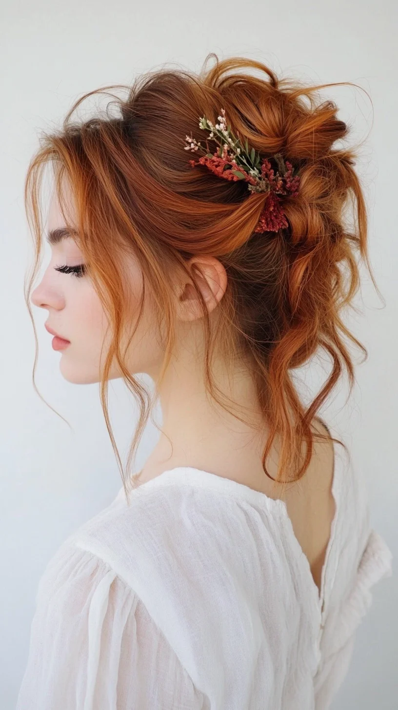 Effortless Elegance: The Romantic Boho Updo