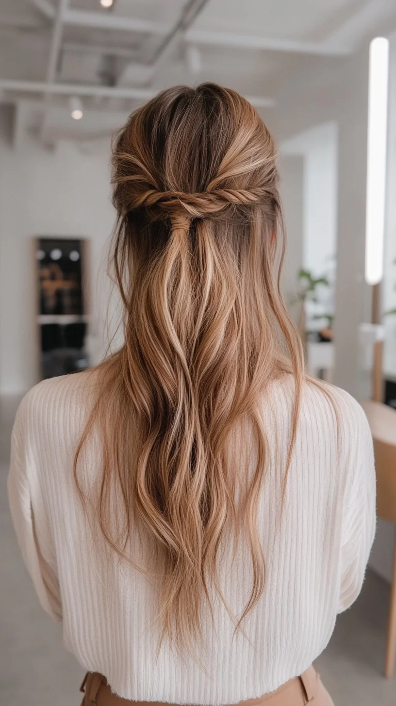 Effortless Elegance: The Stunning Half-Up Twisted Hairstyle