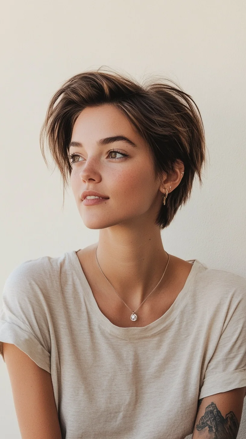 Effortless Elegance: The Textured Short Pixie Cut