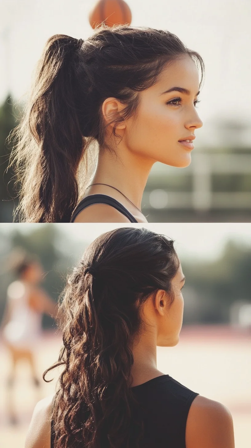 Effortless Sporty Elegance: The Playful Ponytail with a Twist