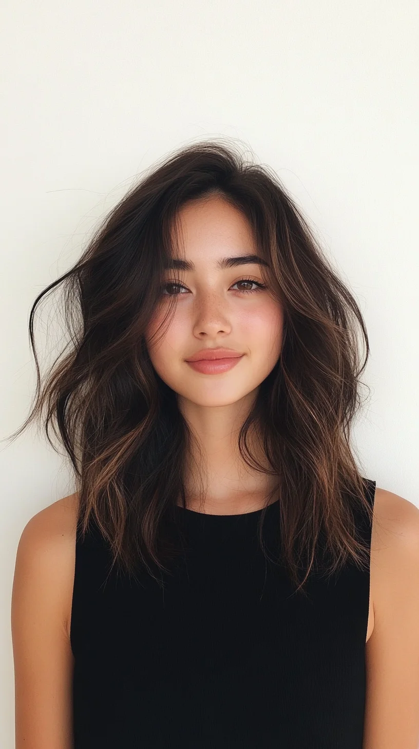 Effortless Waves: A Chic Casual Hairstyle