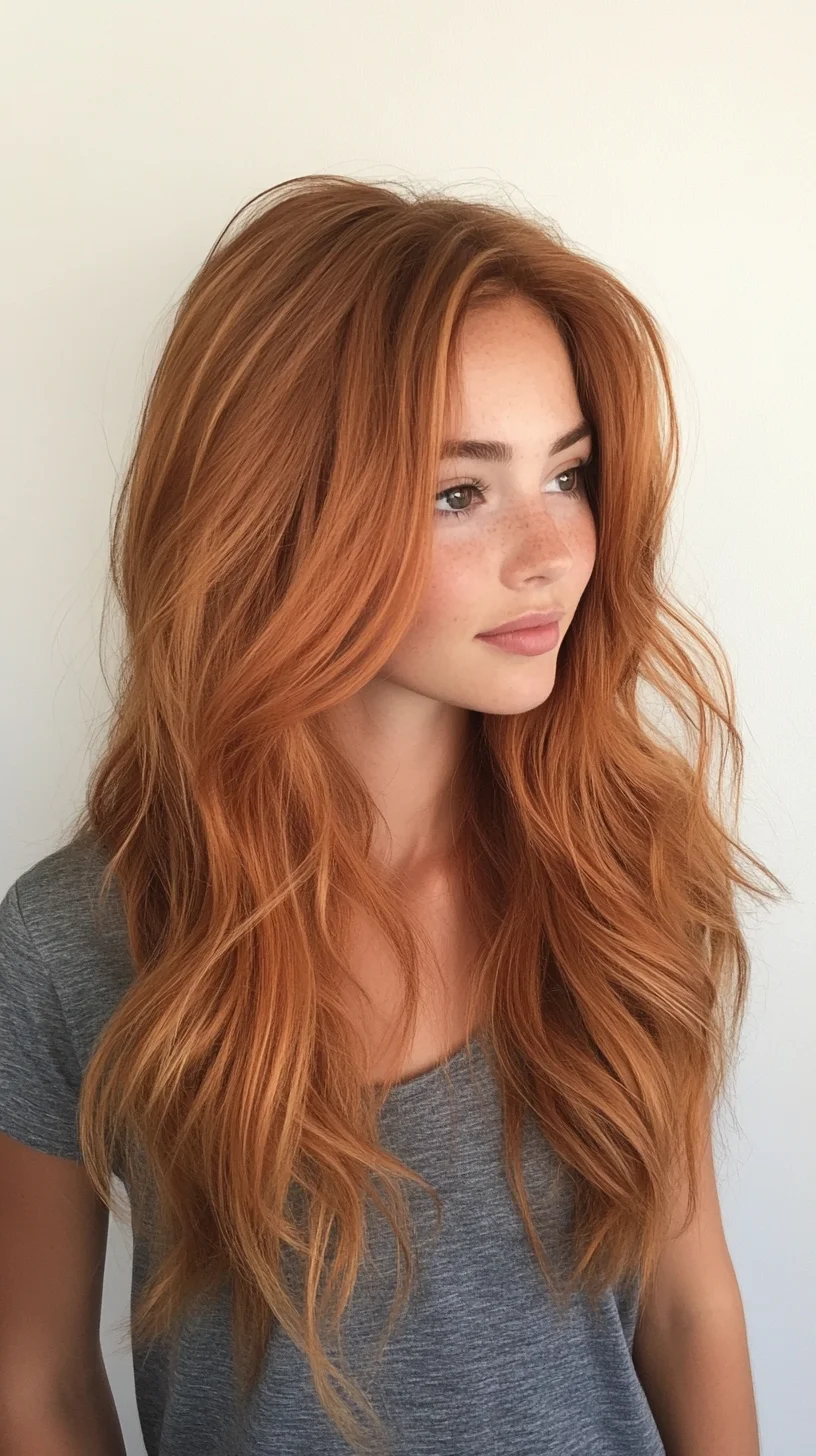 Effortless Waves: Embrace the Luscious Copper Mane