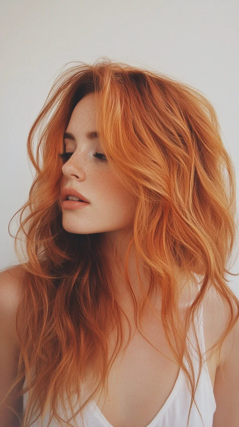 Effortless Waves: The Bold and Radiant Red Mane