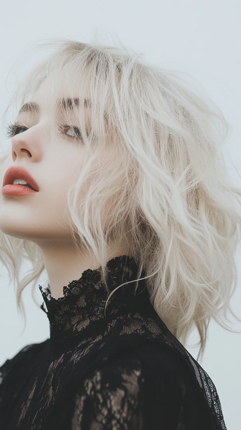 Effortless Waves: The Chic, Textured Bob for a Standout Look