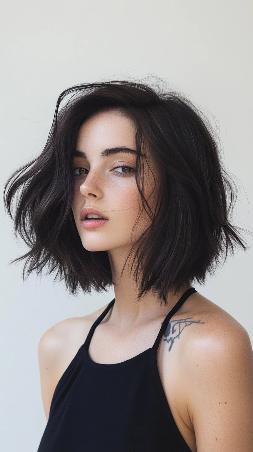 Effortless Waves: The Chic Tousled Bob for Modern Elegance