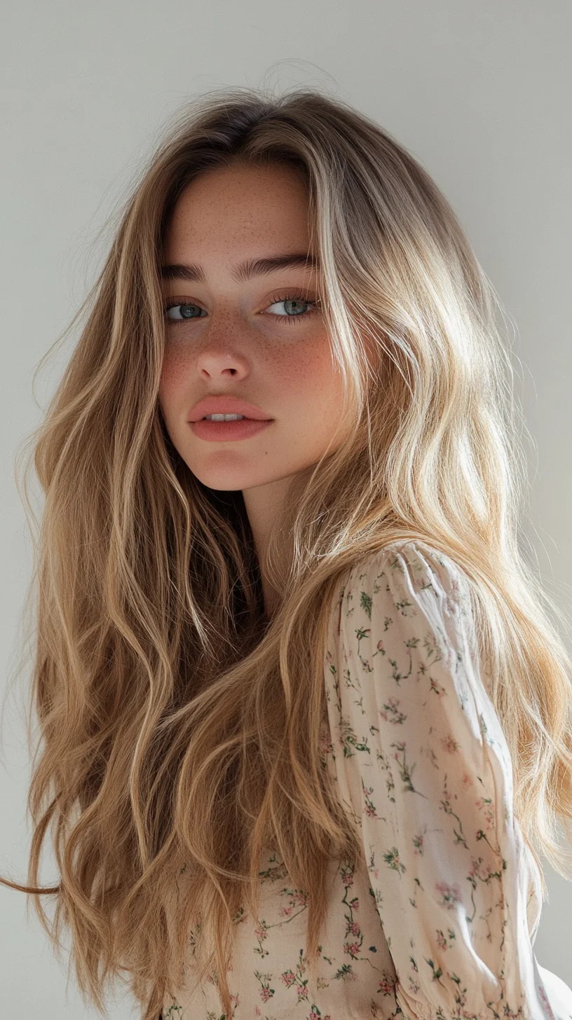 Effortless Waves: The Ultimate Long Hair Look for a Natural, Radiant Vibe