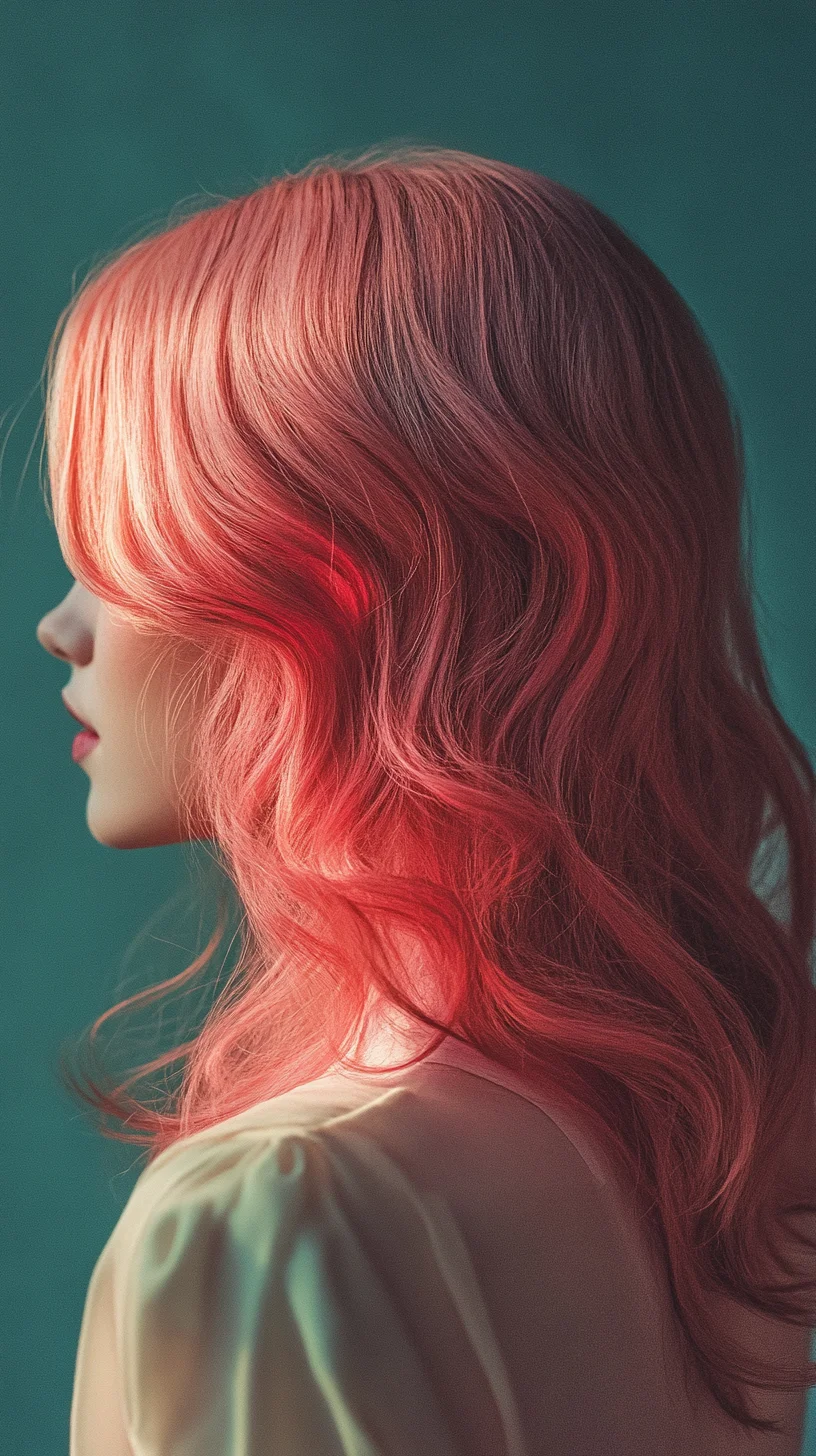 Effortless Waves with a Soft Coral Hue: The Perfect Blend of Style and Trend