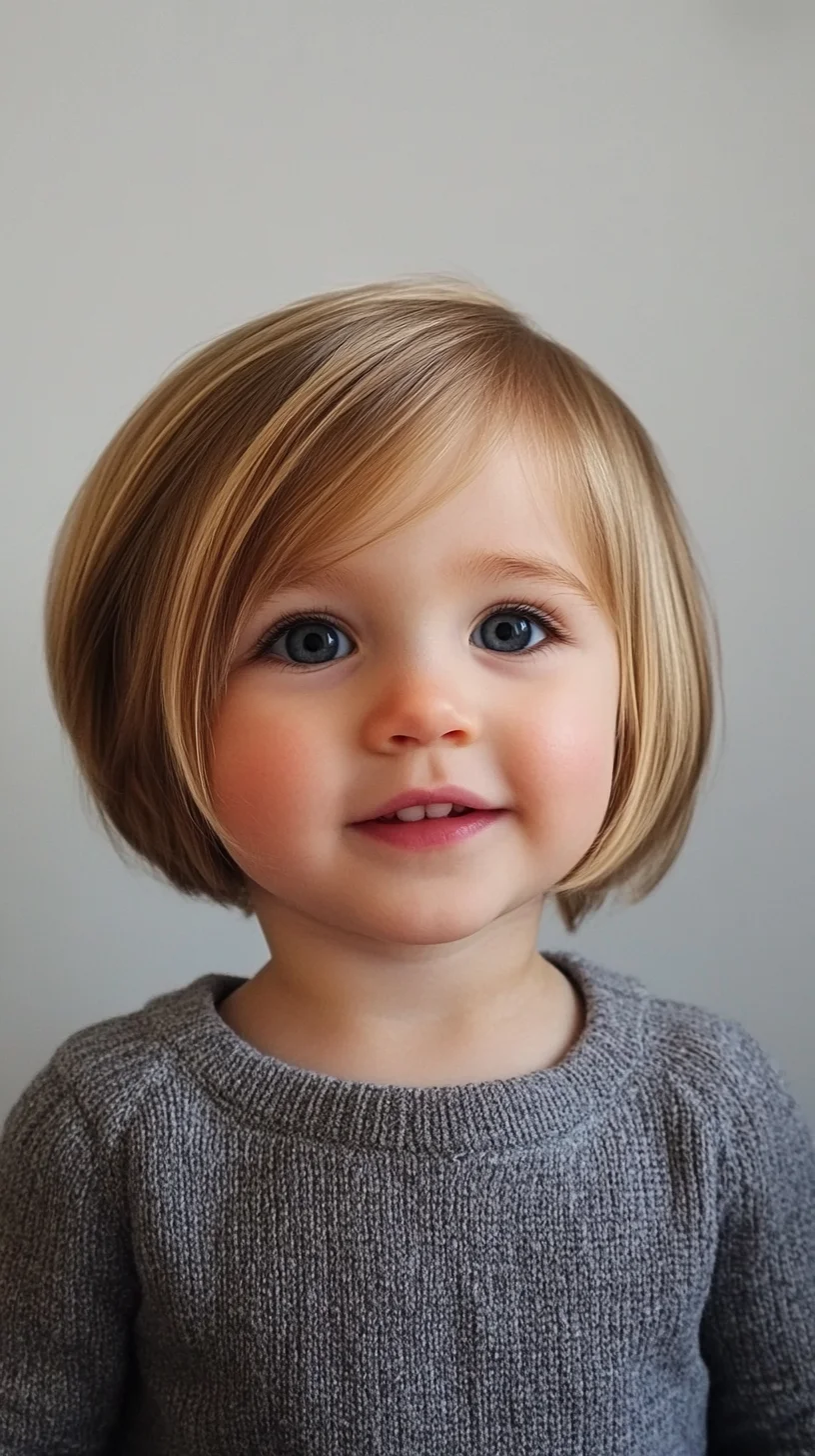 Effortlessly Adorable: The Charming Blunt Bob for Little Ones