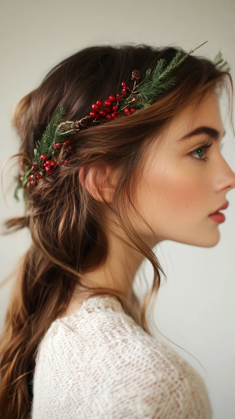 Effortlessly Charming: The Festive Braided Half-Up Hairstyle