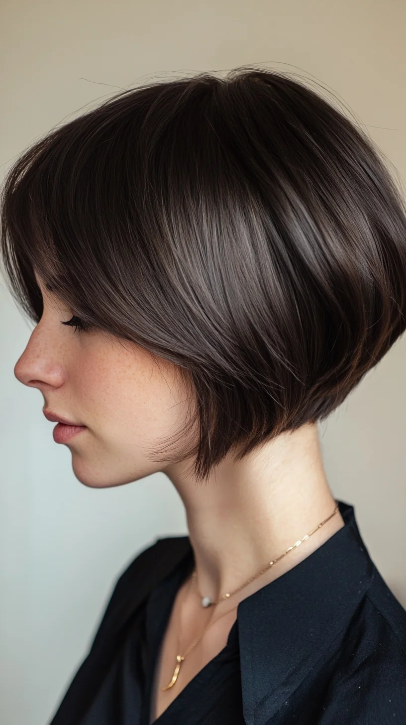 Effortlessly Chic Blunt Bob: The Perfect Balance of Sleek and Volume